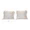 Hello Honey® Cream Cotton Blend Punch Hook Pillow with Tassels Set
